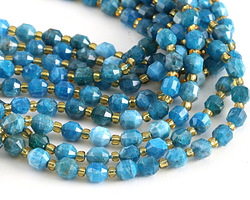 Pacific Blue Apatite Energy Tube 5.5-6x5mm