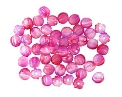 Czech Glass Fuchsia & Purple Melon Round 4mm
