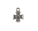 Mykonos Antique Silver (plated) Tiny Cross Charm 10mm