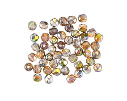Czech Glass Crystal Golden Vitrail Fire Polished Round 3mm