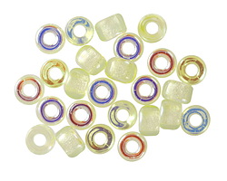 Czech Glass Lemon Ice AB Roller 6mm