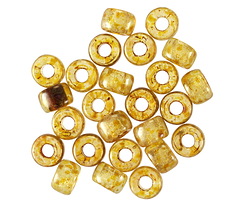 Czech Glass Lemon Ice Picasso Roller 6mm