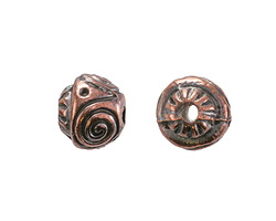 Mykonos Antique Copper (plated) Swirl Turbine Round 11mm