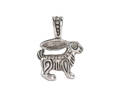 Mykonos Antique Silver (plated) Year of the Rabbit Pendant 26x19mm