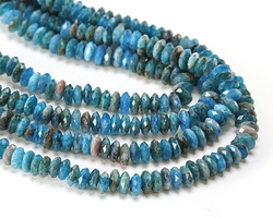 Pacific Blue Apatite Faceted Spacer Rondelle 2x5mm