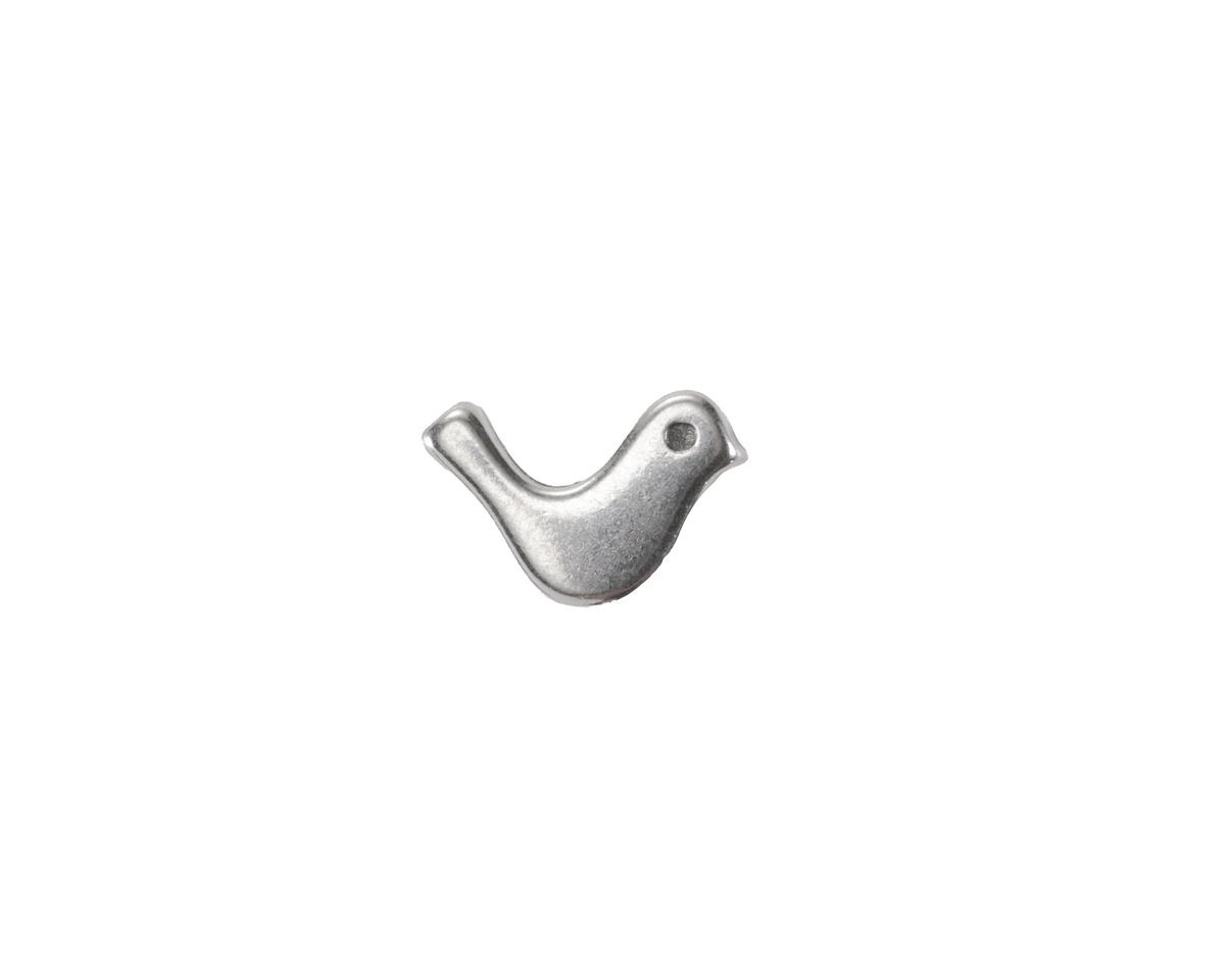 Antique Silver (plated) Little Bird Bead 8.5x12mm
