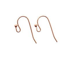 Nunn Design Copper (plated) Earwire w/ Ball 8x20mm