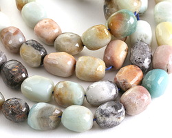 Black Gold Amazonite Faceted Nugget 14-16x11-13mm