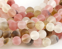 Quartz (matte-multi) Round 8mm