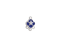 Classic Blue Enamel Stainless Steel Star Chandelier 1-3 Link 11x7mm