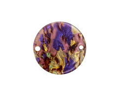 Zola Elements Abalone Acetate Coin Link 20mm