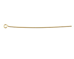 Gold (plated) Eye Pin 2", 22 gauge (200 pieces)