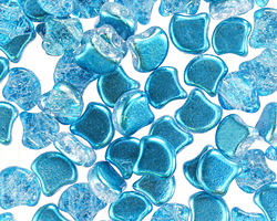 Matubo Czech Glass ColorTrends: Slushy Energy 2-Hole Ginkgo Leaf 7.5mm