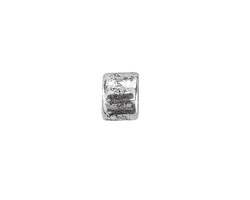Mykonos Metalized Ceramic Antique Silver Tube Spacer 7x8mm
