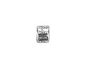 Mykonos Metalized Ceramic Antique Silver Tube Spacer 7x8mm