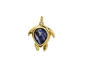 Sodalite w/ Gold Finish Sea Turtle Focal 15x19mm