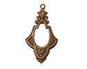 Vintaj Natural Brass Fanned Frame 37x21.5mm