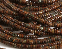 African Green Opal Heishi 2.5x4mm
