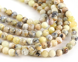 Yellow African Opal Round 6.5mm