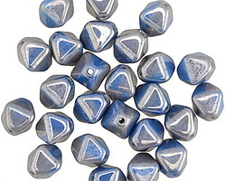 Czech Glass Cornflower Blue Luster Bicone 8mm