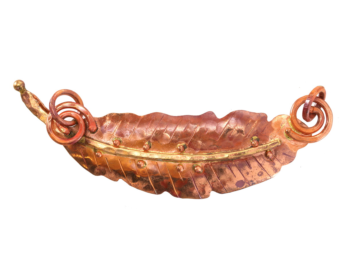 Patricia Healey Copper Big Feather Focal Link 98x26mm