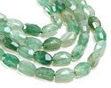 Green Strawberry Quartz Microfaceted Long Nugget 9x14mm
