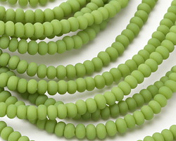 Spring Green Beach-Style Glass Rondelle 3x5mm