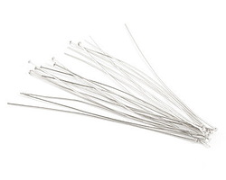 Silver (plated) Headpin 3", 24 gauge