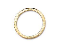 TierraCast Gold (plated) 1.25" Hammertone Ring 32mm