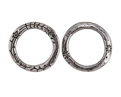 Green Girl Pewter Botanical Ring 33mm