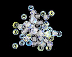 Czech Glass Crystal AB Druk Rondelle 2.5x4mm