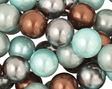 Muddy Spring Mix Shell Pearl Round 12mm