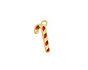24K Gold (plated) Enamel Candy Cane Focal 8x17.5mm