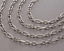 Stainless Steel 1:3 Textured Cable Chain, 5' Package