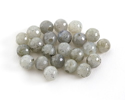Labradorite Faceted Round (Large Hole) 8mm