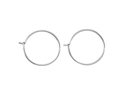 Stainless Steel Round Hoop Ear Wire 20mm