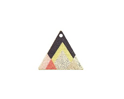 Summit View Etched & Printed Gold Finish Triangle Focal 22x19mm