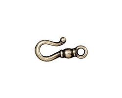 TierraCast Antique Brass (plated) Classic Hook 9x20mm