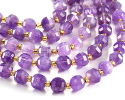 Dogtooth Amethyst Step Cut Round 10mm