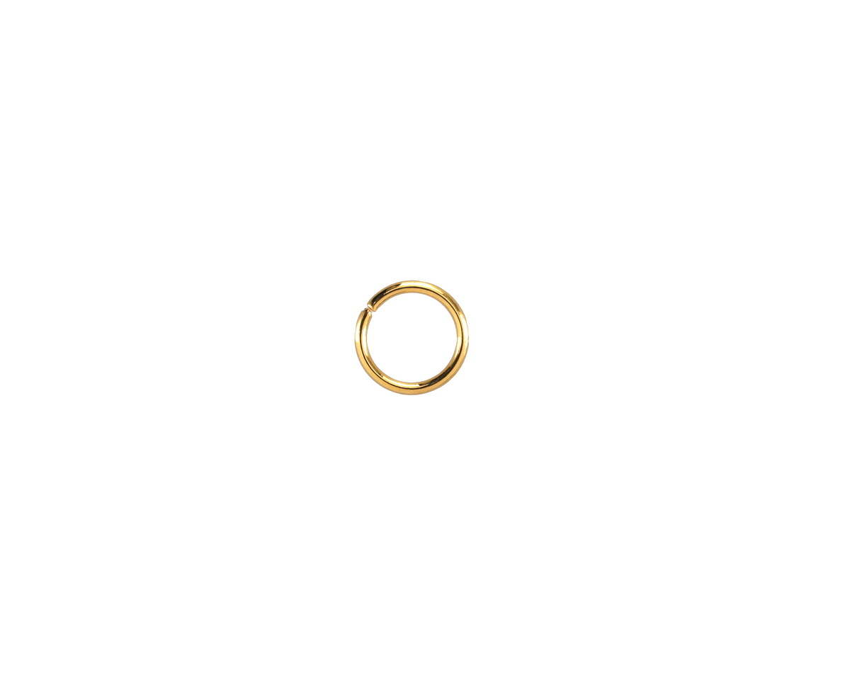 Gold (plated) Stainless Steel Jump Ring 7mm, 20 gauge