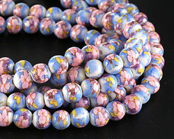 Ceramic Spring Blooms Round 10mm