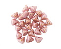 Czech Glass Luster Rose Pink Picasso Half Pinch Bead 4x7mm