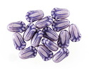Czech Glass Lavender w/ Purple Wash Tulip 12x8mm