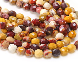 Mookaite Microfaceted Egg Nugget 10x9mm