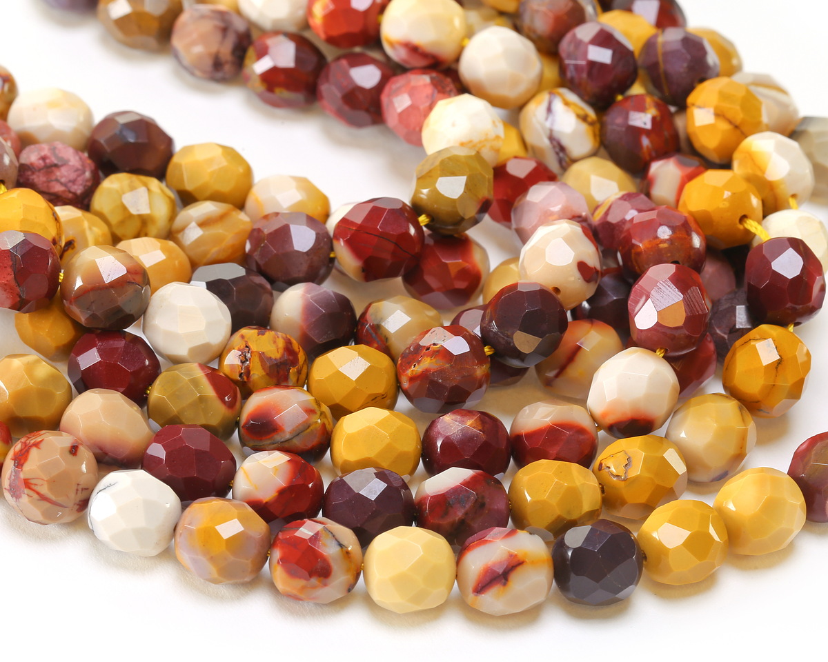 Mookaite Microfaceted Egg Nugget 10x9mm