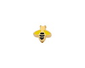 24K Gold (plated) Enamel Bee Bead 10x10.8mm