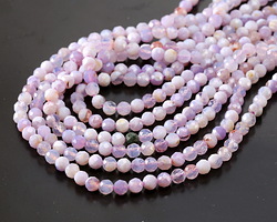 Flower Lavender Moon Quartz Microfaceted Round 4mm