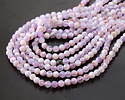 Flower Lavender Moon Quartz Microfaceted Round 4mm