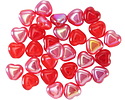 Czech Glass Ruby Red AB Small Heart 5x6mm