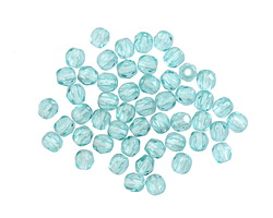 Czech Glass Aquamarine Fire Polished Round 3mm